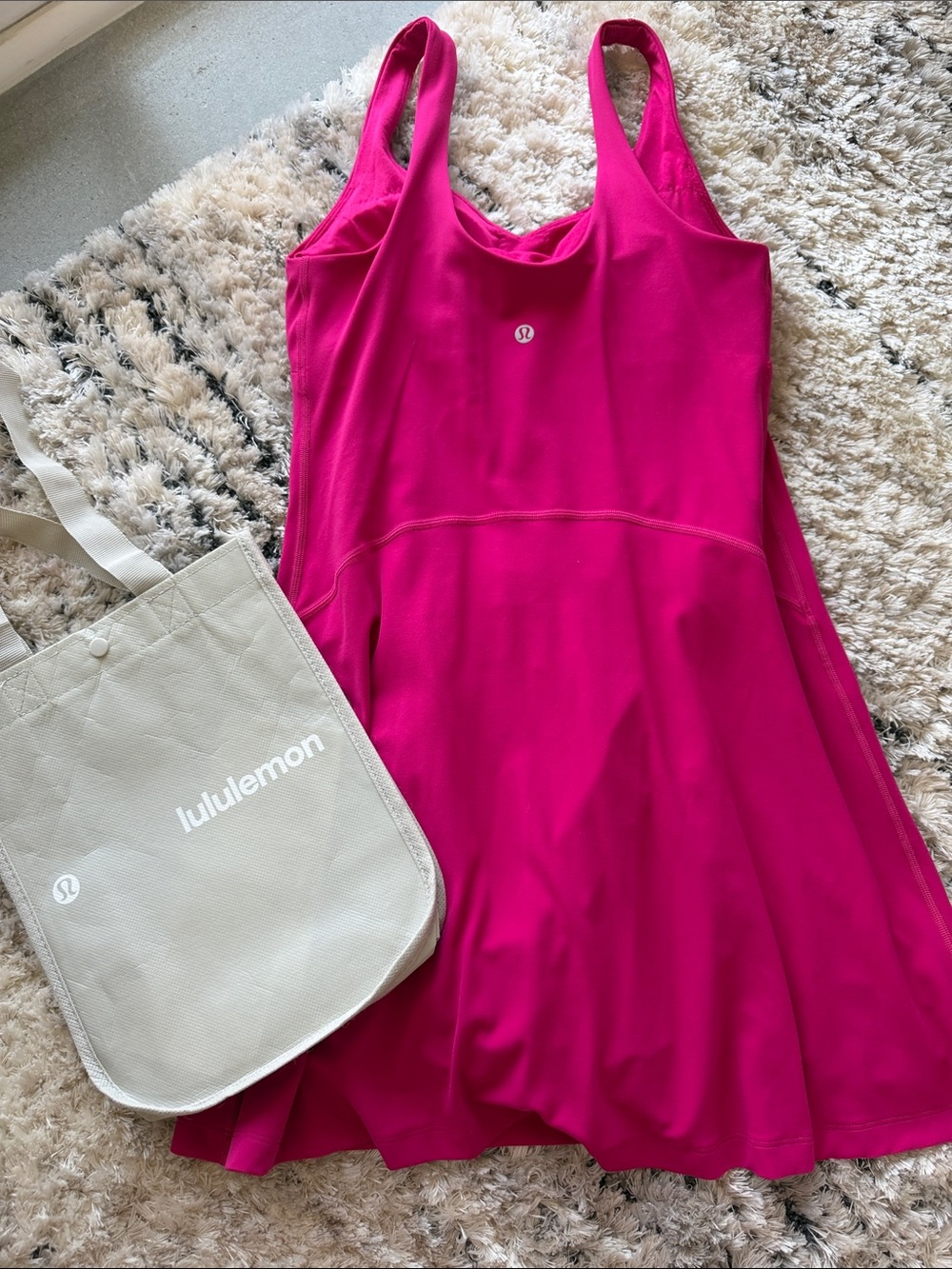 lululemon athletica Fuchsia Sleeveless Slip Dress/ shorts - Picture 3 of 3